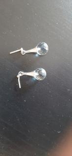 oorstekers, zilver, glas, Sieraden, Tassen en Uiterlijk, Oorbellen, Ophalen of Verzenden, Gebruikt, Zilver, Zilver