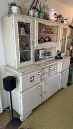 Brocante vitrinekast., Huis en Inrichting, Kasten | Buffetkasten, Ophalen, Zo goed als nieuw, 25 tot 50 cm, 200 cm of meer