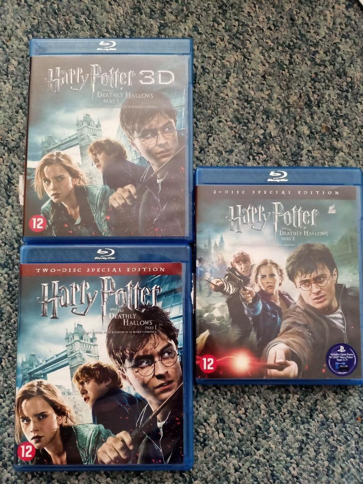 Harry Potter and the Deathly Hallows Part 1,2 en 3D IMDb 8.1, Cd's en Dvd's, Blu-ray, Zo goed als nieuw, Avontuur, 3D, Ophalen of Verzenden