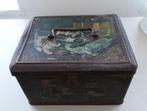 Groot antiek poezen blik met hengsel, ca.1920, Ophalen of Verzenden, Gebruikt, Overige, Overige merken