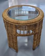 Te koop leuk bijzettafeltje, Huis en Inrichting, Tafels | Bijzettafels, Minder dan 55 cm, Gebruikt, Rond, Hout