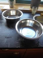 2 honden drinkbakken/voerbakken rvs 25 cm, Ophalen of Verzenden, Gebruikt