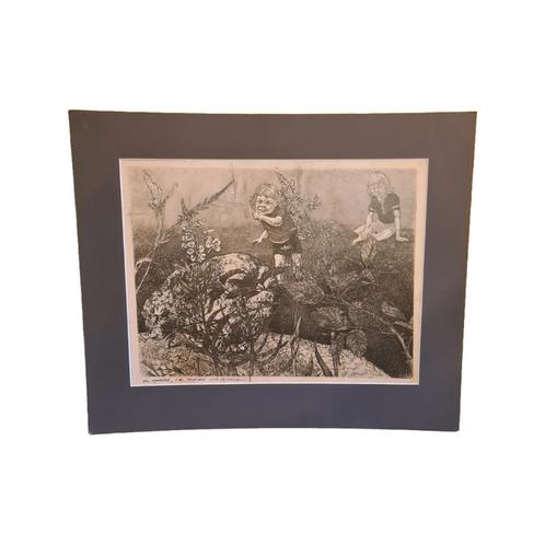 Ets aquatint proefdruk onbekende kunstenaar, Antiek en Kunst, Kunst | Etsen en Gravures, Ophalen of Verzenden