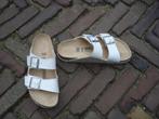 GRATIS VERZENDEN WITTE LEREN ARIZONA BIRKENSTOCKS MT 38, Slippers, Verzenden, Wit, Nieuw