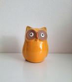 Uil, handgemaakt, geel, modern, aardewerk, uniek, Ophalen of Verzenden