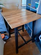 Houten bar/sta tafel, Huis en Inrichting, Tafels | Salontafels, Ophalen, Vierkant, Zo goed als nieuw, Stoer/landelijk