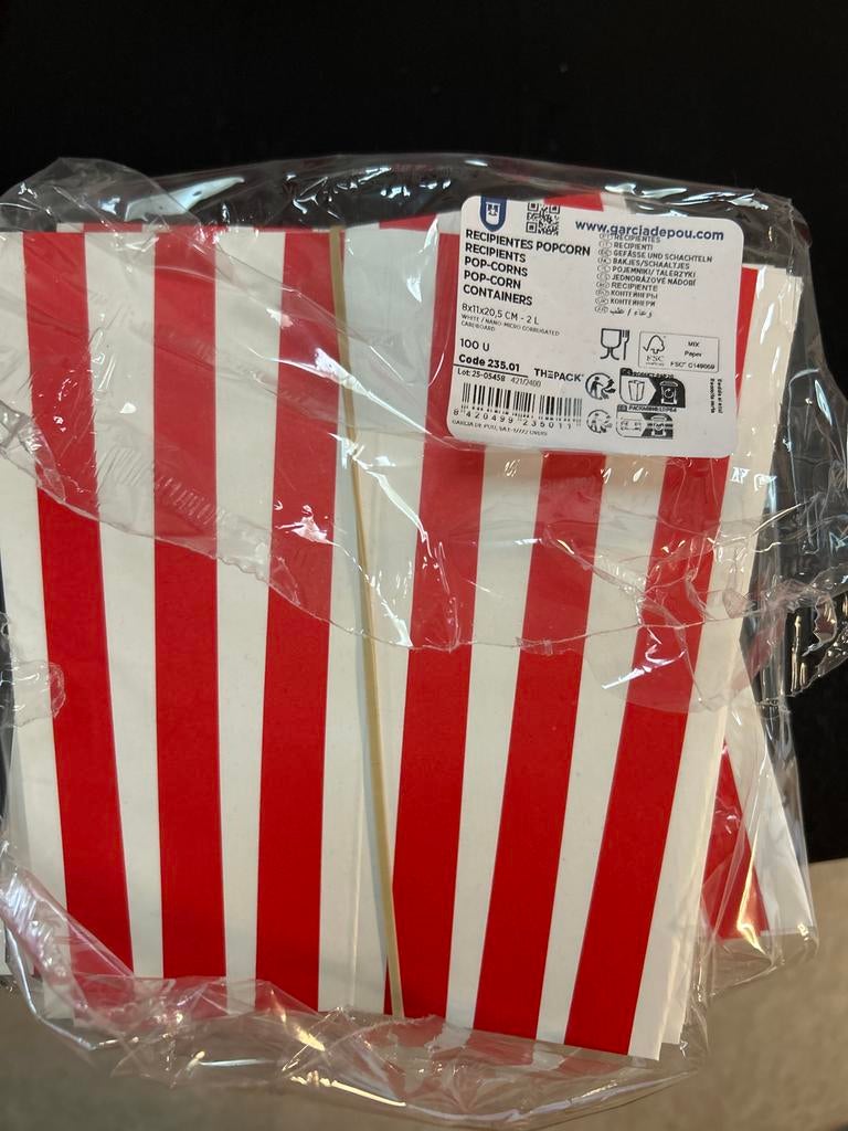 Popcorn Bakjes - Nieuw in Verpakking, Ophalen, Nieuw