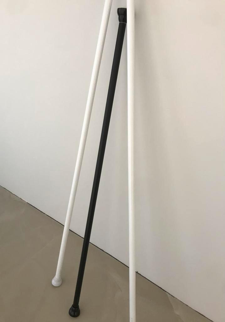 PLAY-IT Uitschuifbare Gordijnroedes, Huis en Inrichting, Stoffering | Gordijnen en Lamellen, Gebruikt, 200 cm of meer, Wit, Ophalen