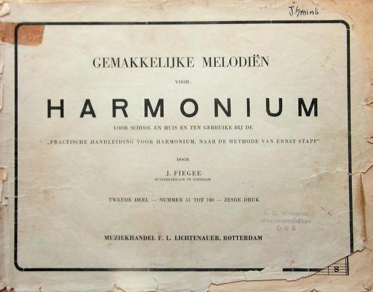 Gemakkelijke melodiën voor Harmonium,, Boeken, Muziek, Ophalen of Verzenden