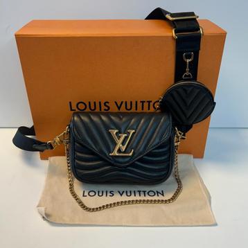 Louis Vuitton New Wave Multi Pochette Leren Schoudertas Zwar beschikbaar voor biedingen