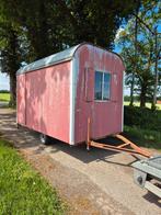 Metalen Schaftkeet Schaftwagen Pipowagen Bouwkeet Tiny House, Ophalen of Verzenden, Gebruikt