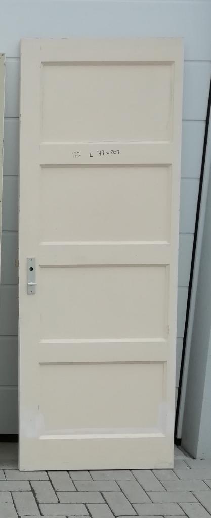 Divers deuren ZONDER GLAS, Doe-het-zelf en Verbouw, Deuren en Horren, Gebruikt, Binnendeur, 200 tot 215 cm, Glas, Hout, Schuifdeur