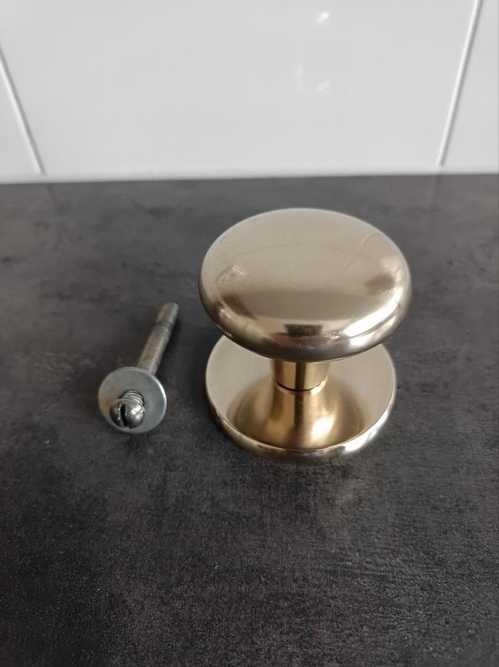 Messing Deurknop - Klassiek, Doe-het-zelf en Verbouw, Hang- en Sluitwerk, Gebruikt, Overige typen, Koper of Messing, Ophalen of Verzenden