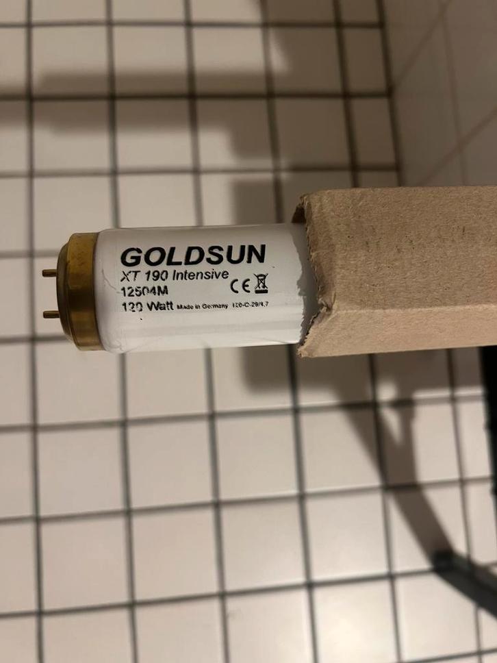 Zonnebanklampen Goldsun 120 w en 190 cm lang, Witgoed en Apparatuur, Zonnebanken en Gezichtsbruiners, Zo goed als nieuw, 15 lampen of meer
