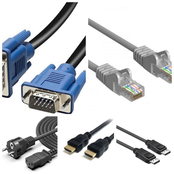Voeding & beeldkabels a €4.95 ps - HDMi - DP - C9 - C13 etc!, Computers en Software, Pc- en Netwerkkabels, Zo goed als nieuw, Ophalen of Verzenden