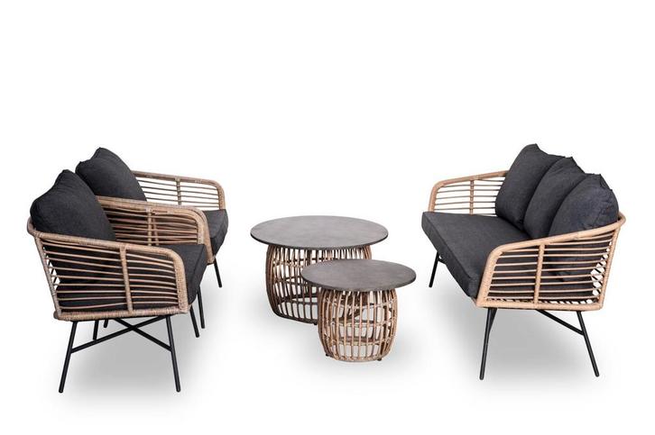 Flow Loungeset Mondial Living, Tuin en Terras, Tuinmeubel-accessoires, Nieuw, Ophalen of Verzenden