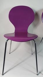 Set van 2 retro vlinderstoelen, paars hout en chroom. S33, Huis en Inrichting, Stoelen, Tweedehands verkoop, Tweedehands verkoop