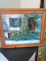 PRACHTIG OLIEVERF OP DOEK GESIGNEERD 75X65 CM TOPSTAAT, Ophalen of Verzenden