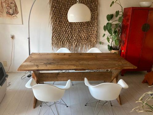 Leven in stijl, eettafel, hout., Huis en Inrichting, Tafels | Eettafels, 50 tot 100 cm, 200 cm of meer, Vier personen, Rechthoekig