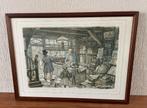 Anton Pieck tafereel in lijst 43,5 x 58 cm, Ophalen of Verzenden