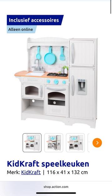 Zo goed als nieuwe kinderkeuken met toebehoren beschikbaar voor biedingen