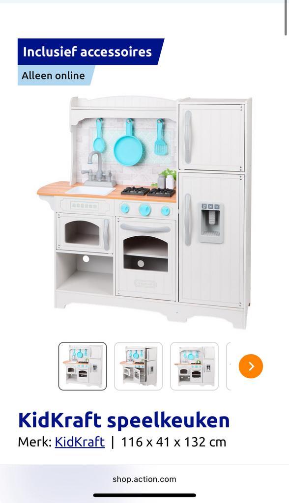 Zo goed als nieuwe kinderkeuken met toebehoren, Kinderen en Baby's, Speelgoed | Speelkeukens, Zo goed als nieuw, Hout, Ophalen of Verzenden