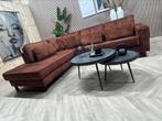 ZGAN Velvet Velours Hoekbank - Terracotta - 265 x 225