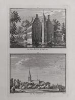 457-458 / Huis Altena Delft Almkerk  & Dorp Pijnacker, Antiek en Kunst, Kunst | Etsen en Gravures, Ophalen of Verzenden