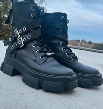 Steve madden boots laarzen zwart zilver zgan 38 beschikbaar voor biedingen