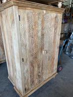 Fraaie Handgesneden Kast uit India pracht exemplaar Nieuw, Ophalen, Met deur(en), 100 tot 150 cm, Ibiza/Boho/Botanisch