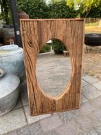 Stoere spiegel van oud Rustic Wood, Ophalen, 100 tot 150 cm, Zo goed als nieuw, Nvt