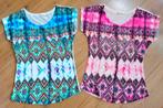 2 SUPER LEUKE shirtjes (blauw en roze) mt. S/M, Overige kleuren, Nieuw, Ophalen of Verzenden, Korte mouw