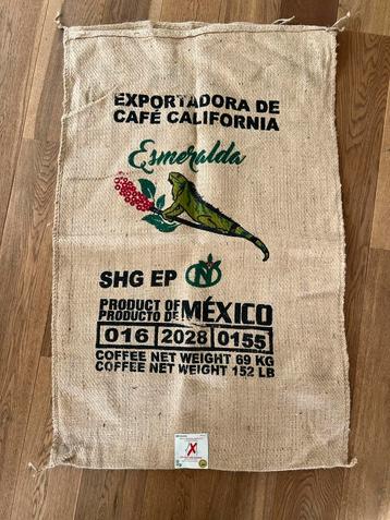 Jute zak voor koffiebonen met gekko - Mexico beschikbaar voor biedingen