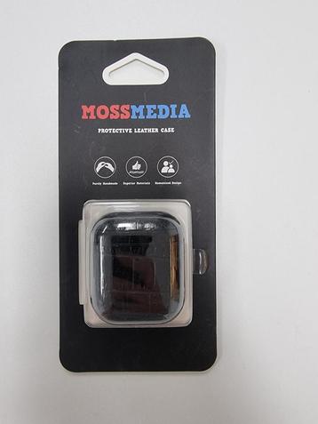 Mossmedia AirPods Hoesje / Case - Leder - Zwart - Show beschikbaar voor biedingen