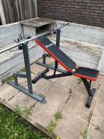 Squat rack powerrack bench press krachtstation Halter rek, Sport en Fitness, Ophalen, Zo goed als nieuw, Benen, Fitnessbank
