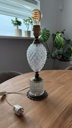 Prachtige vintage ananasreliëf tafellamp, Huis en Inrichting, Lampen | Tafellampen, Ophalen of Verzenden, Zo goed als nieuw, Minder dan 50 cm