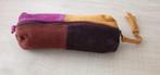 Suede leer make up etui tasje patchwork vintage  multi color, Overige kleuren, Gehele gezicht, Nieuw, Ophalen of Verzenden