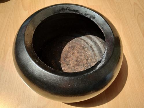 mooie grijze bloempot, Tuin en Terras, Bloempotten, Gebruikt, Binnen, Minder dan 40 cm, 25 tot 40 cm, Rond, Ophalen of Verzenden