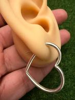 Zilveren Hart Oorringen - Romantisch & Elegant, Sieraden, Tassen en Uiterlijk, Ophalen of Verzenden, Nieuw, Zilver, Hangers