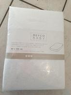 Meyco Molton Hoeslaken 60x120 cm, Jongetje of Meisje, Nieuw, Ophalen of Verzenden, Wit