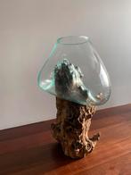 Vissenkom op houten boomstam, Ophalen, Zo goed als nieuw