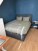 Ikea Idanäs bed - 160x200 - Grijs, Ophalen, Tweepersoons, Zo goed als nieuw, 200 cm