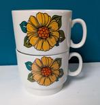 Twee supermooie vintage koppen met bloem Weidmann, Gebruikt, Ophalen of Verzenden, Overige stijlen, Kop(pen) en/of Schotel(s)