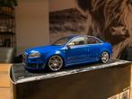 Zeldzaam ! 1:18 Audi RS4 Blauw 2006 Minichamps !, Hobby en Vrije tijd, Modelauto's | 1:18, Ophalen of Verzenden, Zo goed als nieuw