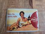 Metalen Vakantiekaart Coca-Cola, Verzamelen, Ophalen of Verzenden
