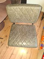 Eettafel met 4 stoelen, Huis en Inrichting, Stoelen, Ophalen, Gebruikt, Grijs, Stof