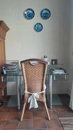 Stevige glazen computer/kantoormeubel., Huis en Inrichting, Kasten | Computermeubels, Ophalen, Gebruikt, Glas, Minder dan 70 cm