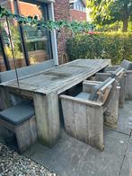 GRATIS stijgerhout tuinset, Tuin en Terras, Ophalen, Gebruikt, 6 zitplaatsen, Steigerhout