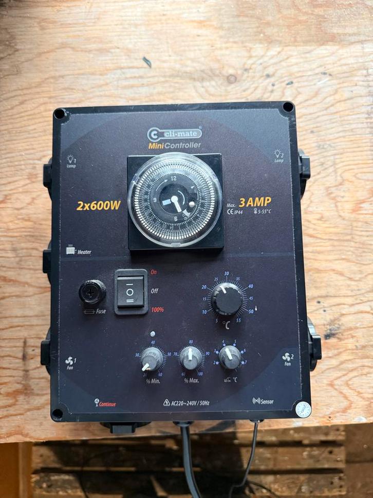 Cli-mate Mini Controller 2x600W - Klimaatbeheersing, Tuin en Terras, Kweekspullen, Gebruikt, Klimaatbeheersing, Ophalen of Verzenden