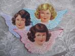 3 Vintage Poesieplaatjes - Engel Hoofdjes 8.5 x 5 cm, Verzenden